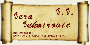 Vera Vukmirović vizit kartica